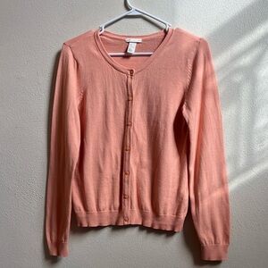 H&M Coral Button-Up Women's Cardigan